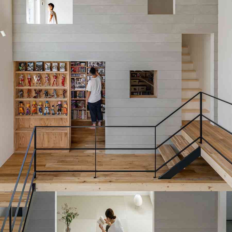 趣味室のある家 of Futoshi Horibe Architects